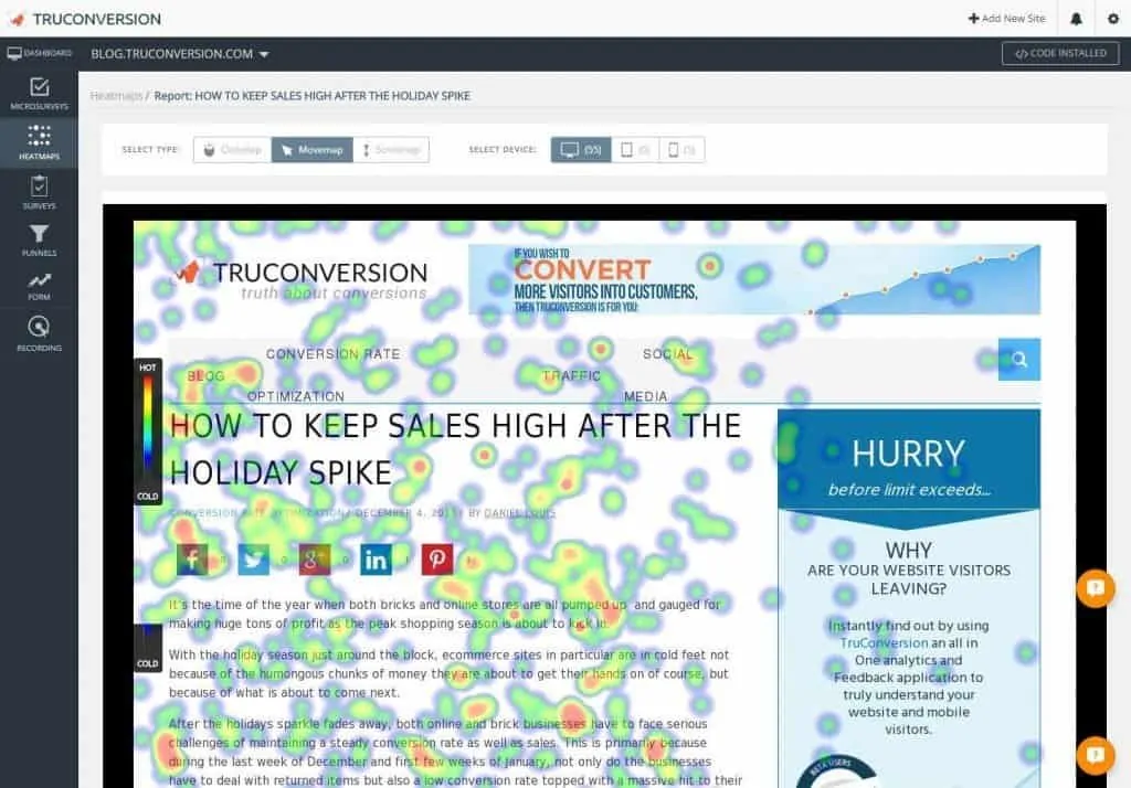 How to Use Heat Maps to Increase Conversion