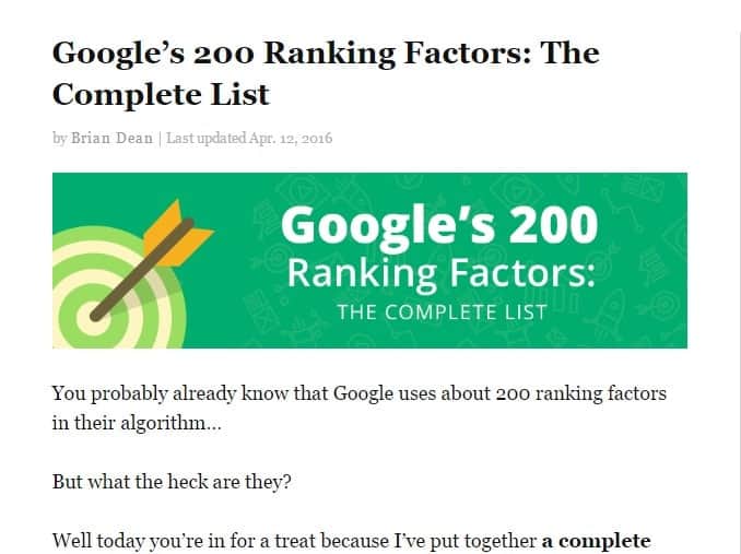Google Ranking Factors The Complete List - Brian Dean at Backlinko