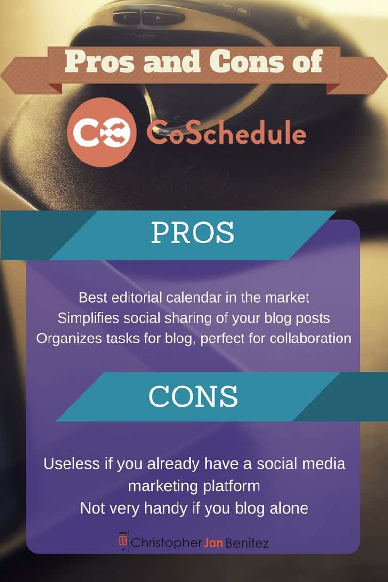 Pros and Cons of CoSchedule
