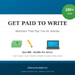 Get Paid to Write - Websites that Pay You for Articles