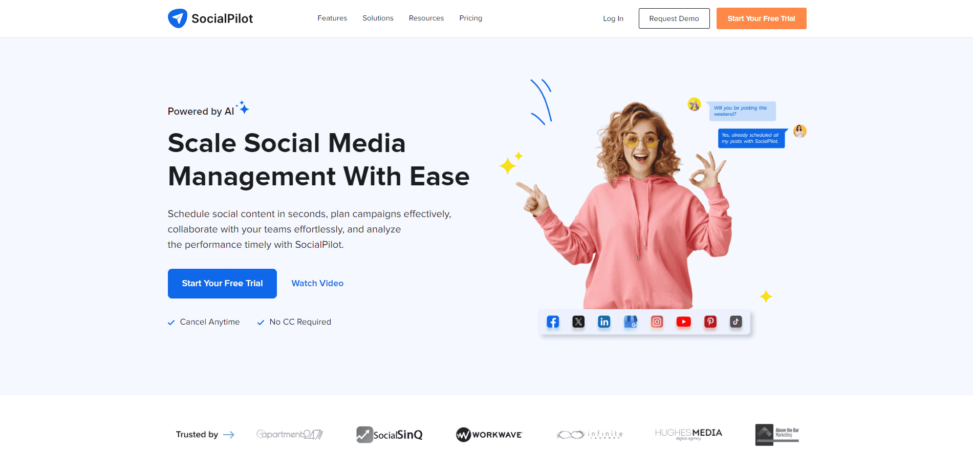 socialpilot homepage