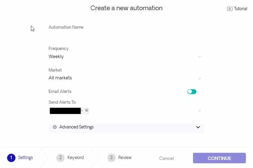creating a new automation using respona