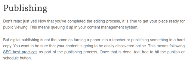 What is content in writing