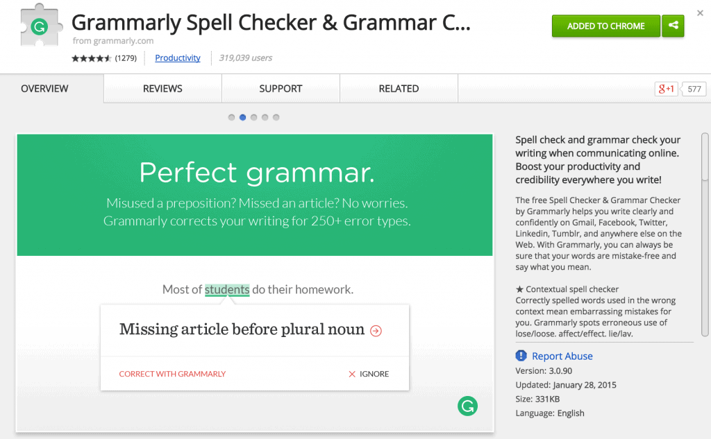 grammarly for google docs