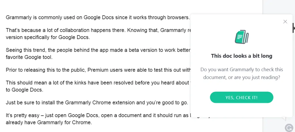 Does Grammarly Work On Google Docs