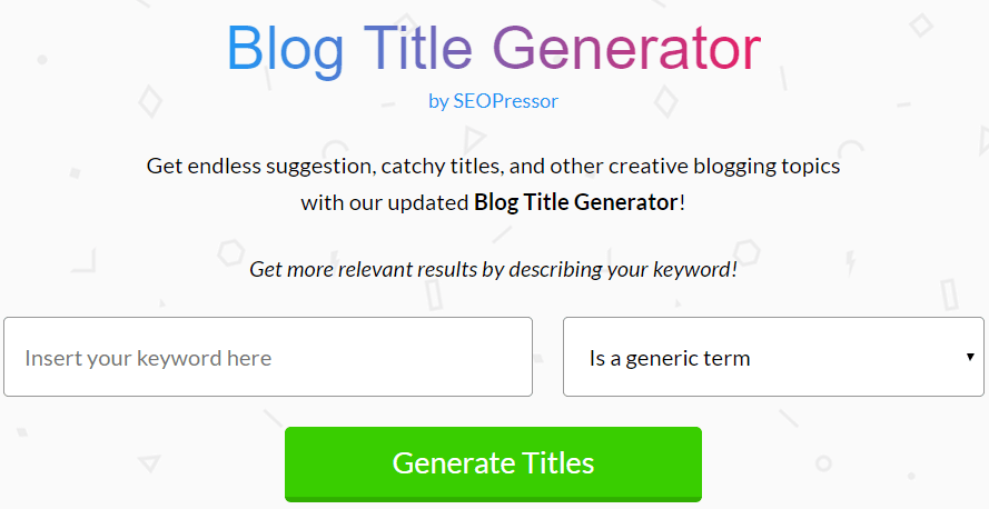 seo blog title generator - seopressor