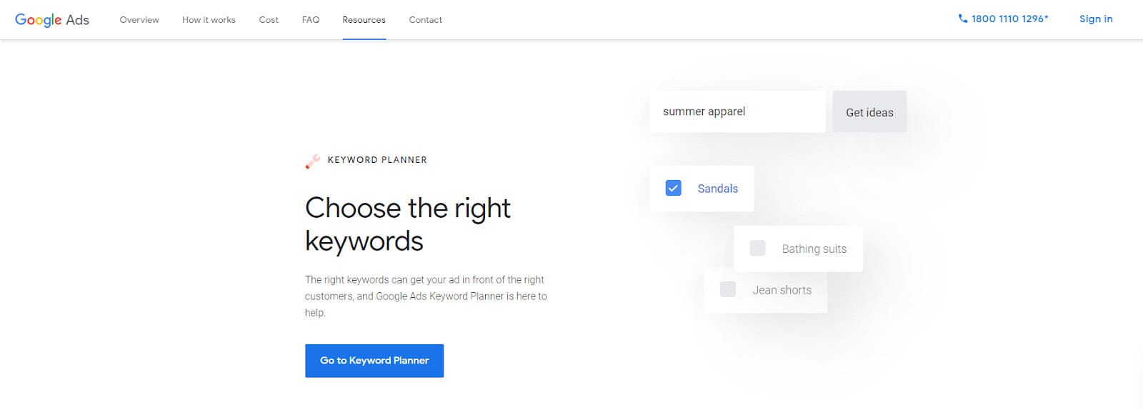 google keyword planner