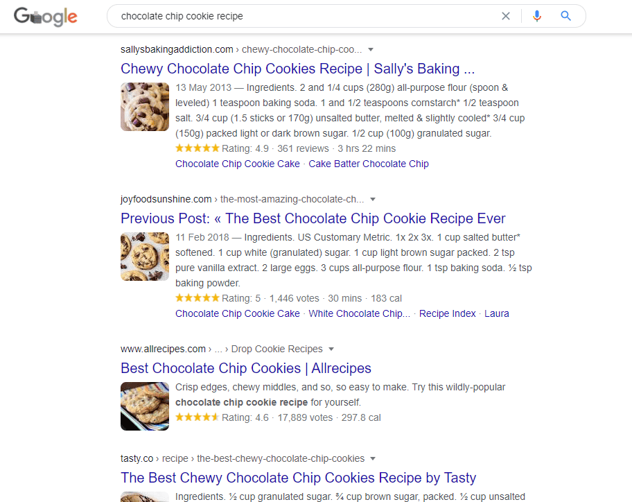 determine keyword intent by searching keyword on serps