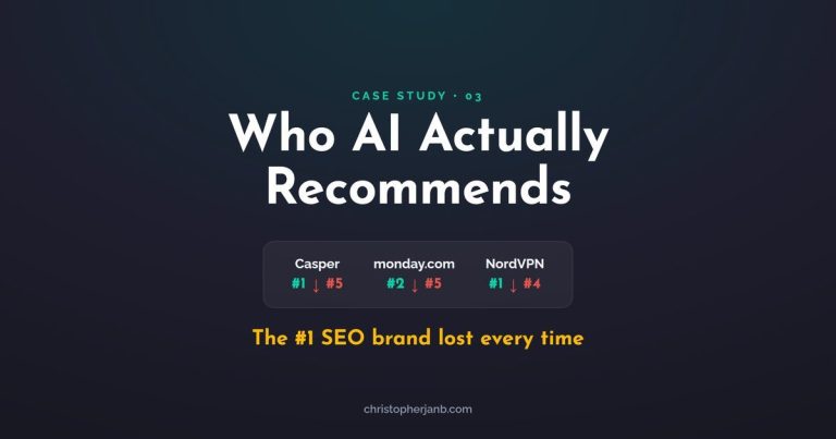Who AI Actually Recommends (And Why It’s Not the Brand That Ranks #1)