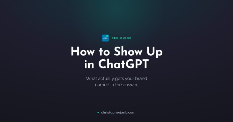 How to Show Up in ChatGPT: A Practical Guide