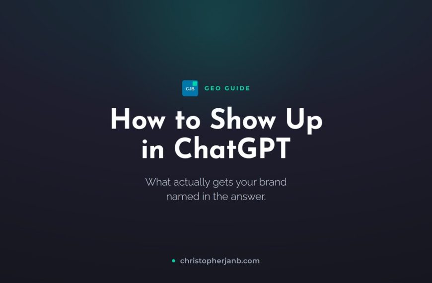 How to Show Up in ChatGPT: A Practical Guide