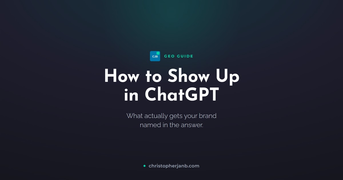 How to show up in ChatGPT: what gets your brand named in the answer