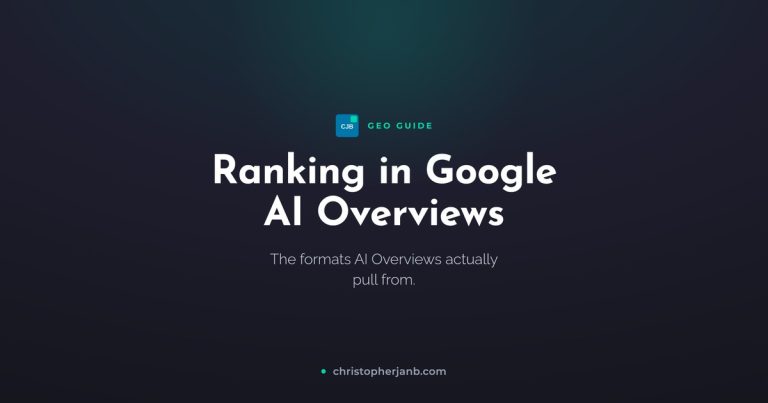 How to Rank in Google AI Overviews