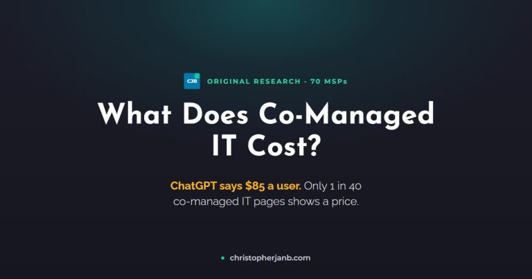 What Does Co-Managed IT Cost in 2026? ChatGPT Has an Answer. Most MSPs Don’t.